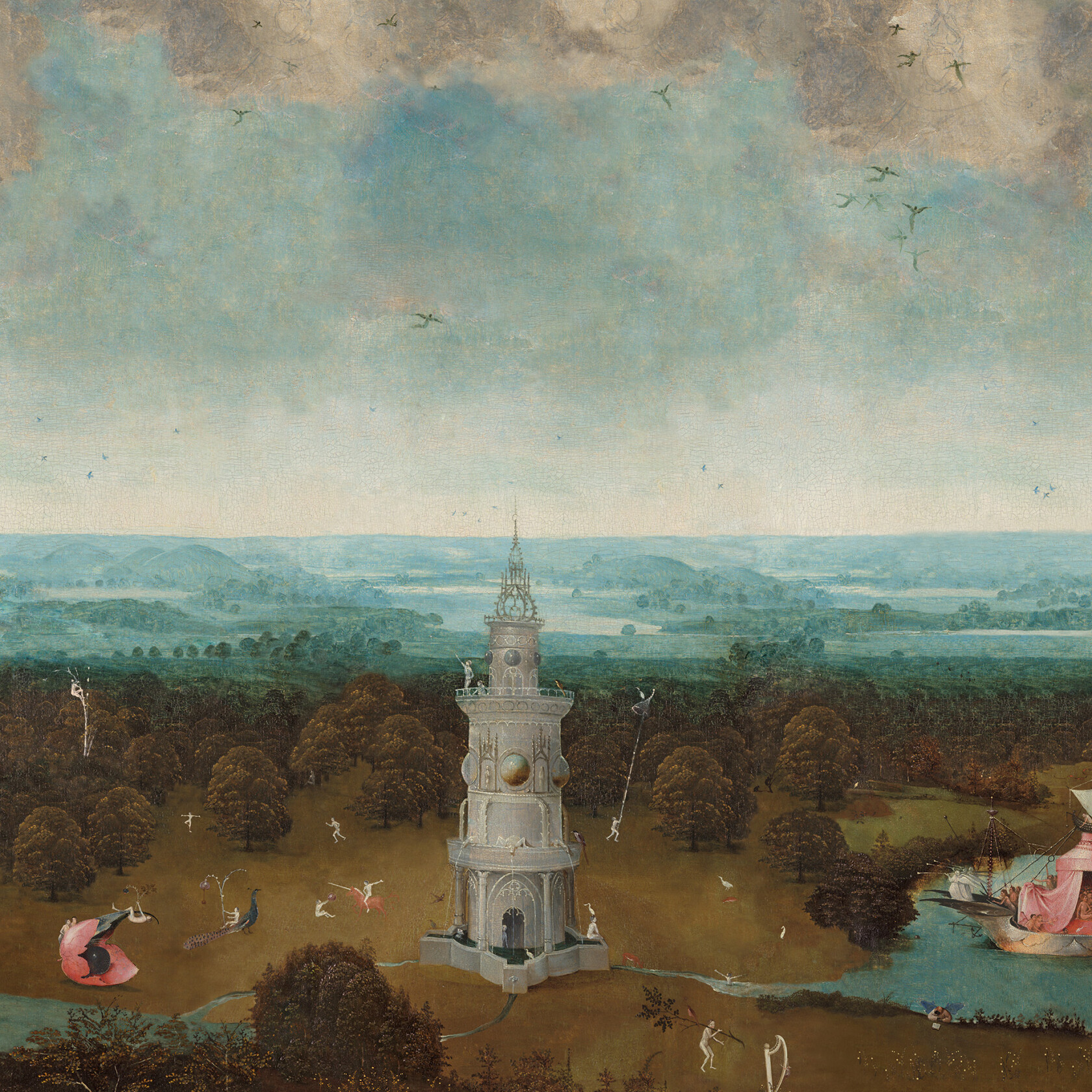 Panoramabehang Bosch Atelier Billiet detail Musea Brugge