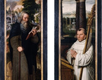 Deux volets d’un retable avec saint Antoine et l'abbé Antoine Wydoit