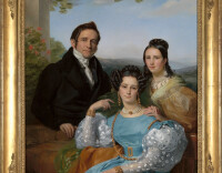 Portret van Théodore-Joseph Jonet en zijn twee dochters 🎧34